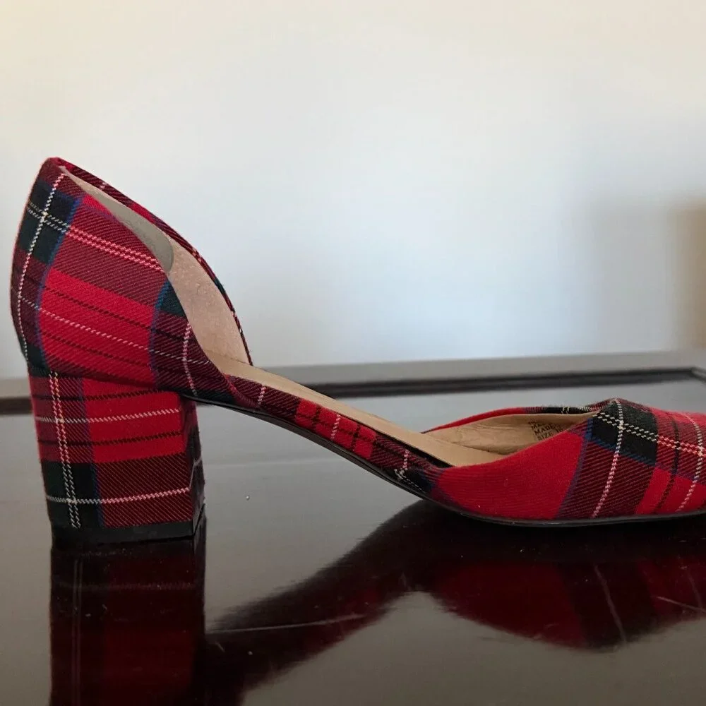 Alex + Alex Tartan Plaid Block Heels - Size 10 - Picture 5 of 5